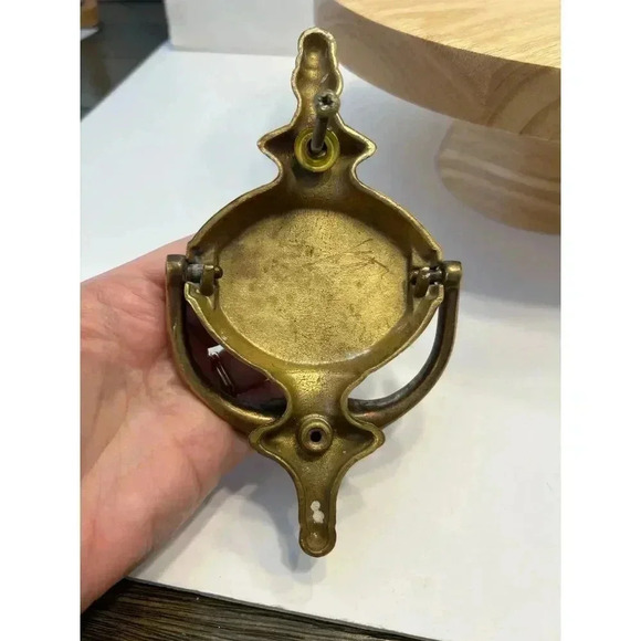 Vintage Brass door knocker engraved "Taylor" 7" tall 4" wide - Picture 3 of 5